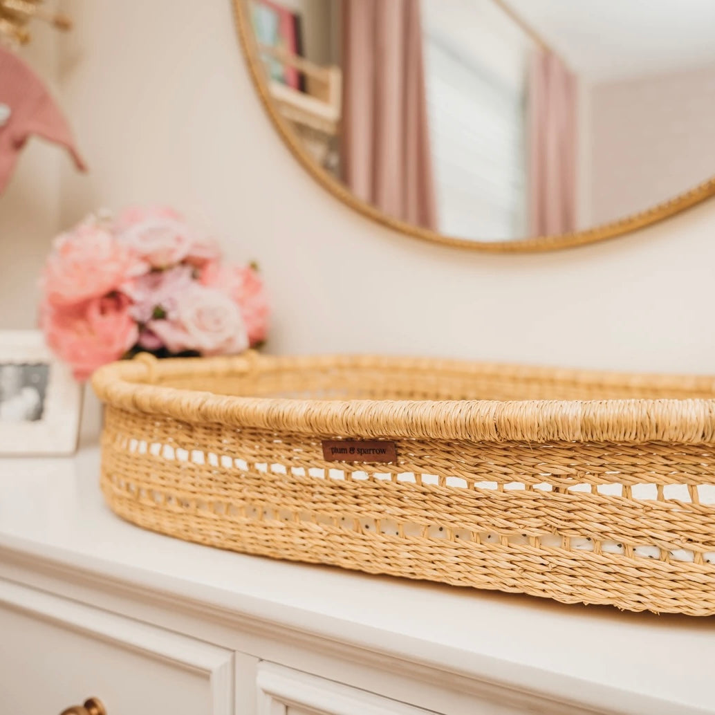 Modern Open Weave Changing Basket