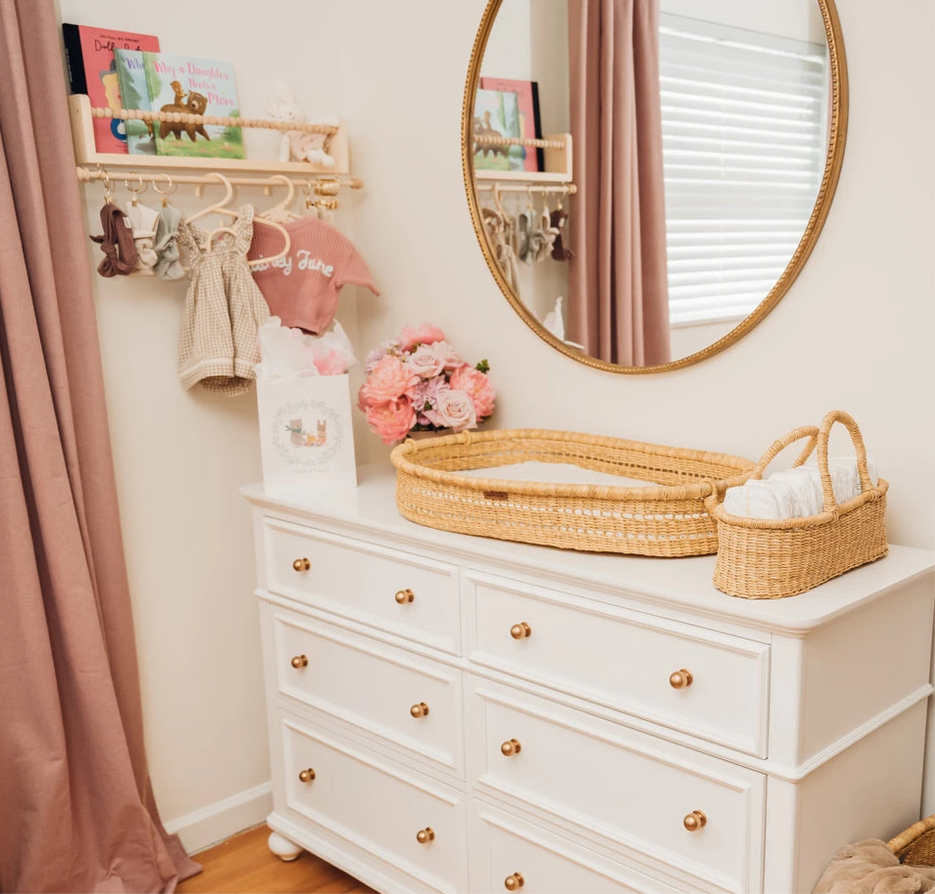 Modern Open Weave Changing Basket