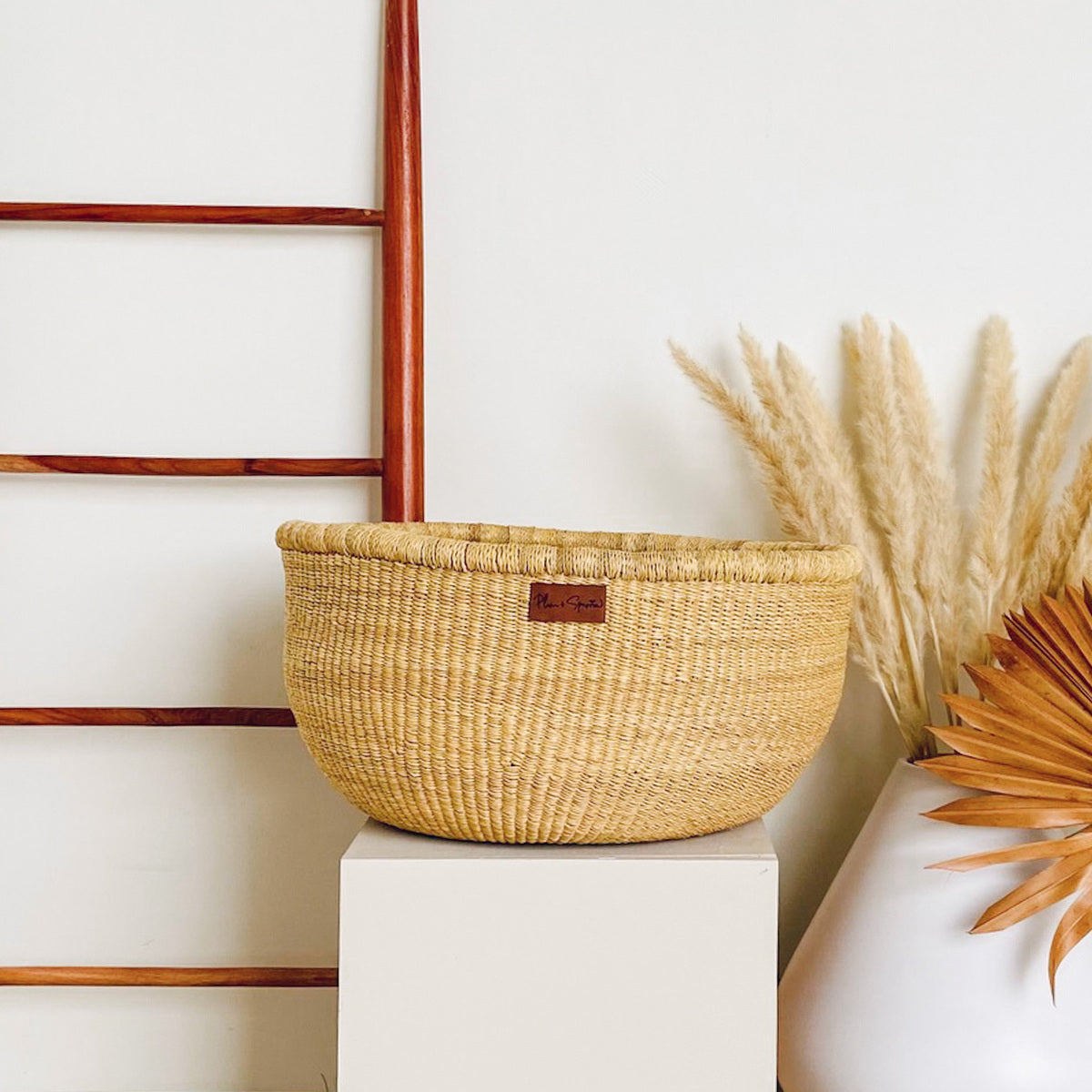 Natural<br>Large Market Basket<br>No Handle