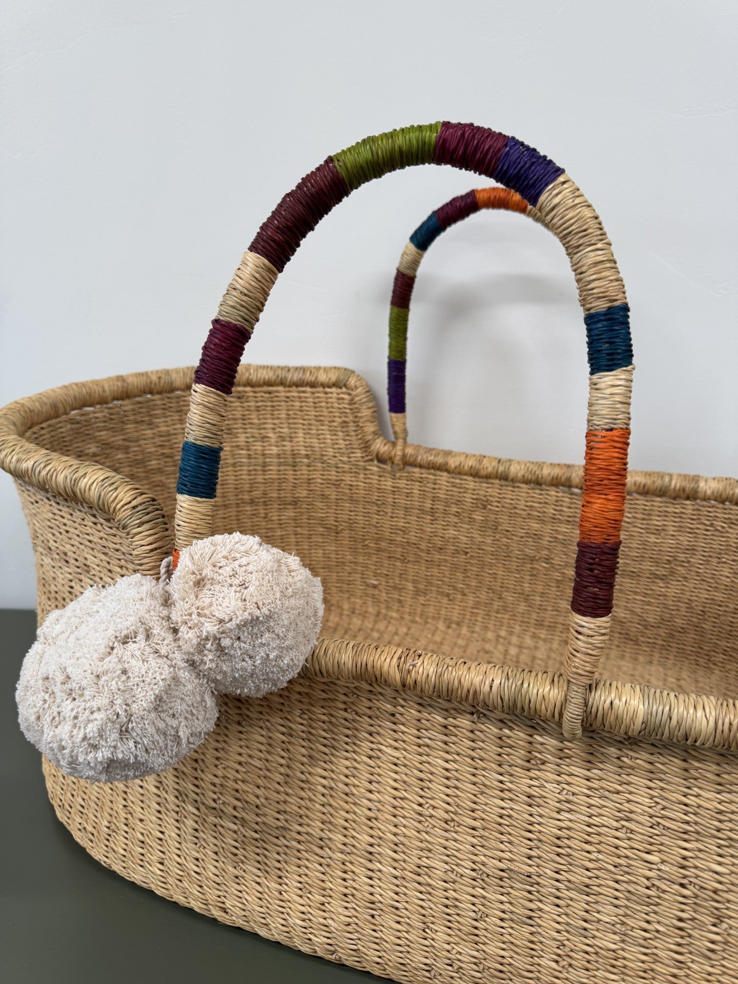 6 Color Vegan Handle Moses Basket