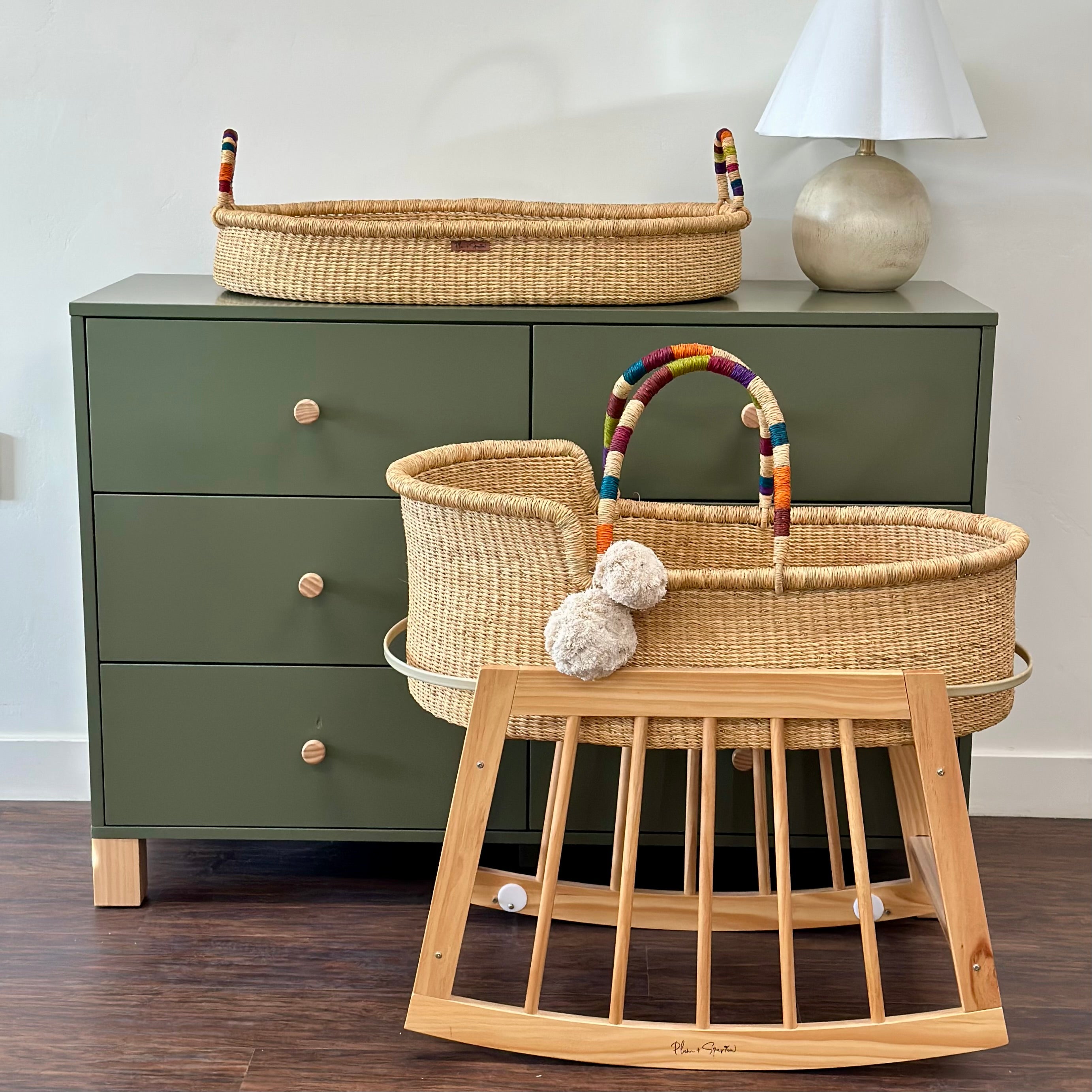 6 Color Vegan Handle Moses Basket