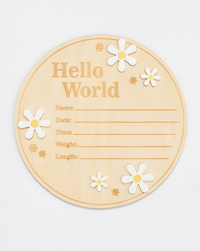 Blossom + Bloom<br>wooden milestone cards