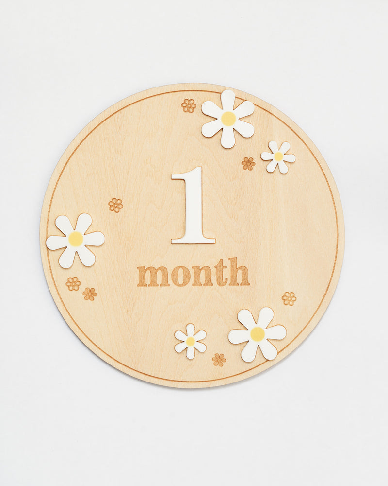 Blossom + Bloom<br>wooden milestone cards