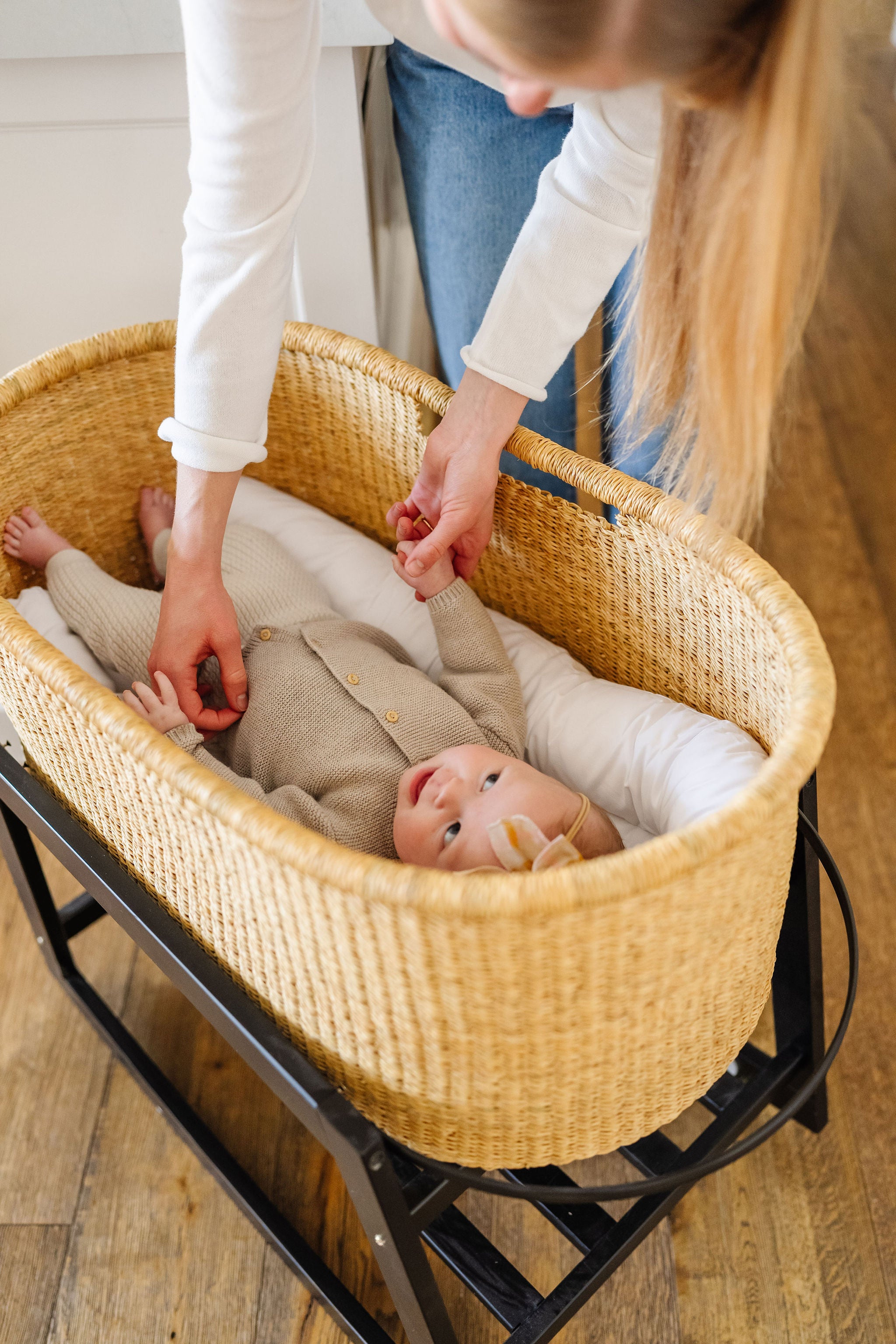 Inset Handle No Hood Moses Basket