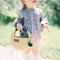 Natural<br>Black Handle<br>Small Market Basket