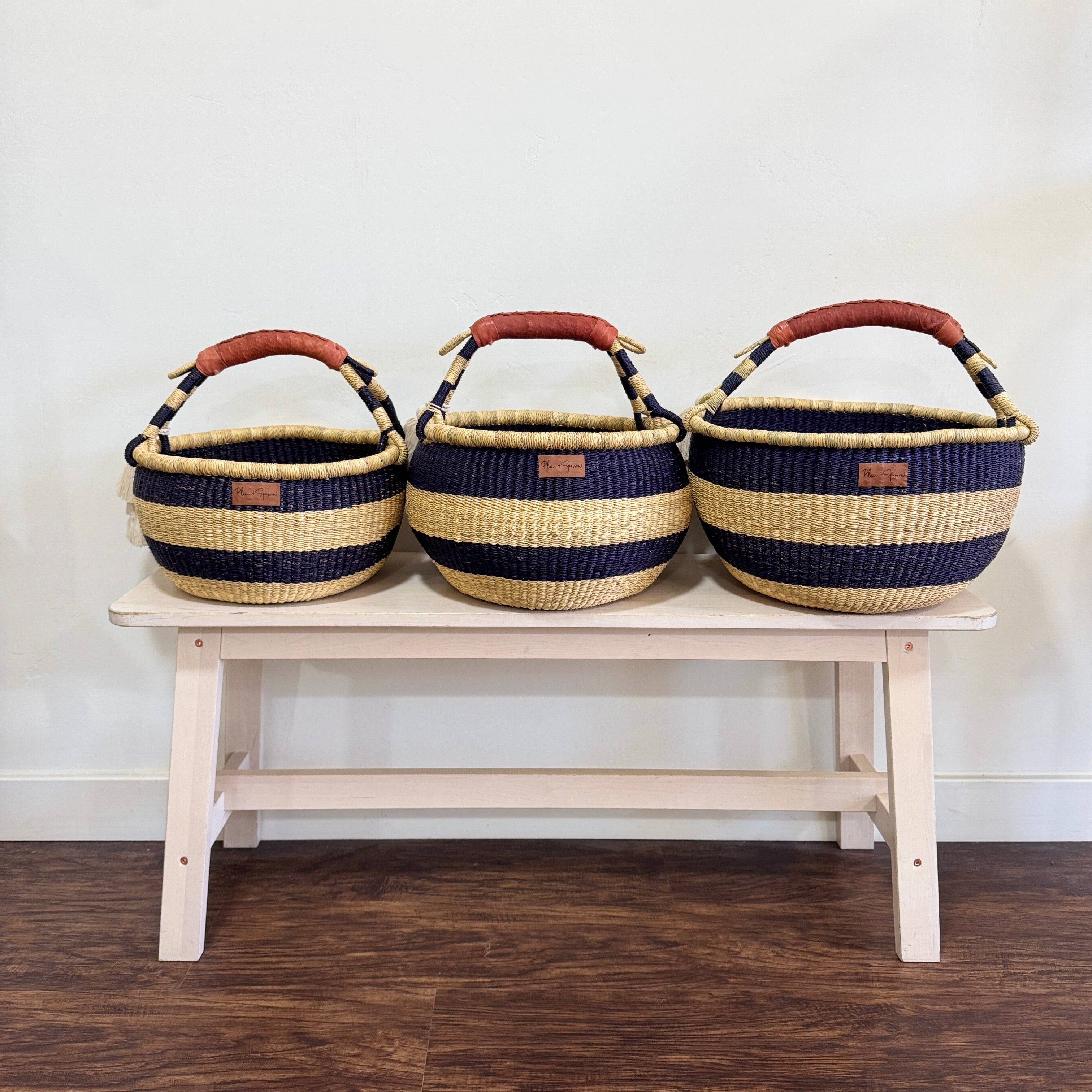 Medium Stripe Market Basket