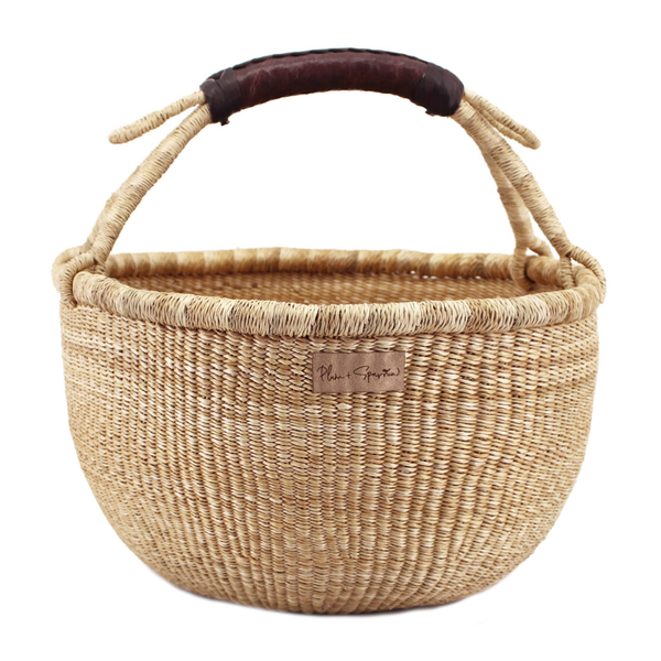 Natural<br>Brown Handle<br>Medium Market Basket