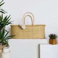 Cream Handle No Hood Moses Basket