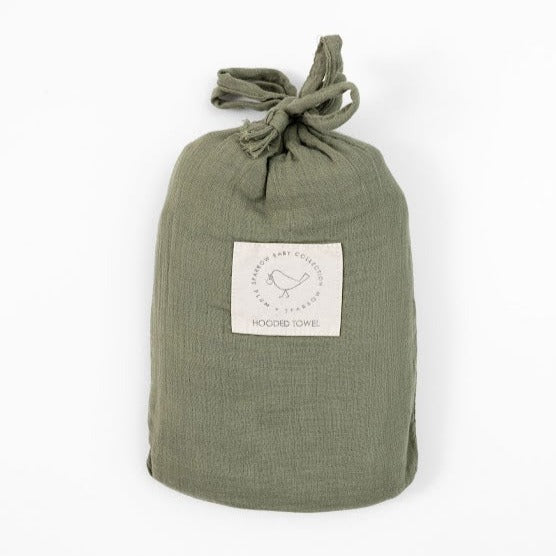 Hooded Towel<br> Olive