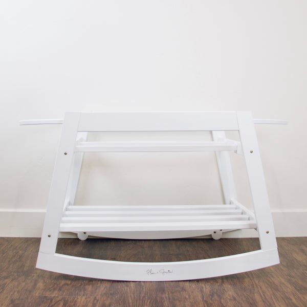 Classic Rocking Moses Bassinet Stand<br>with brake<br>White