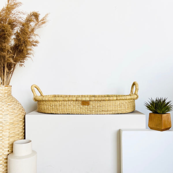 Natural<br>Changing Basket<br>Vegan Handle